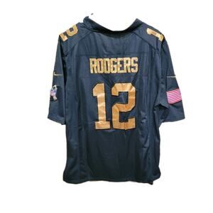 Aaron Rodgers #12 NFL Jersey Salute To Service Green Bay Packers Mens Large